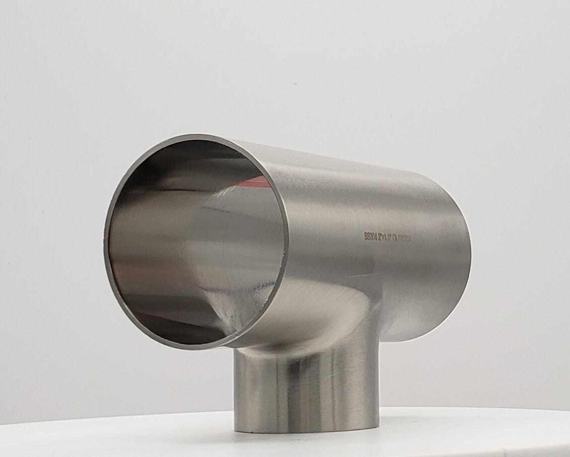 2″ x 1.5″ Butt-Weld Sanitary Long Reducing Tee (7RW) SS T304