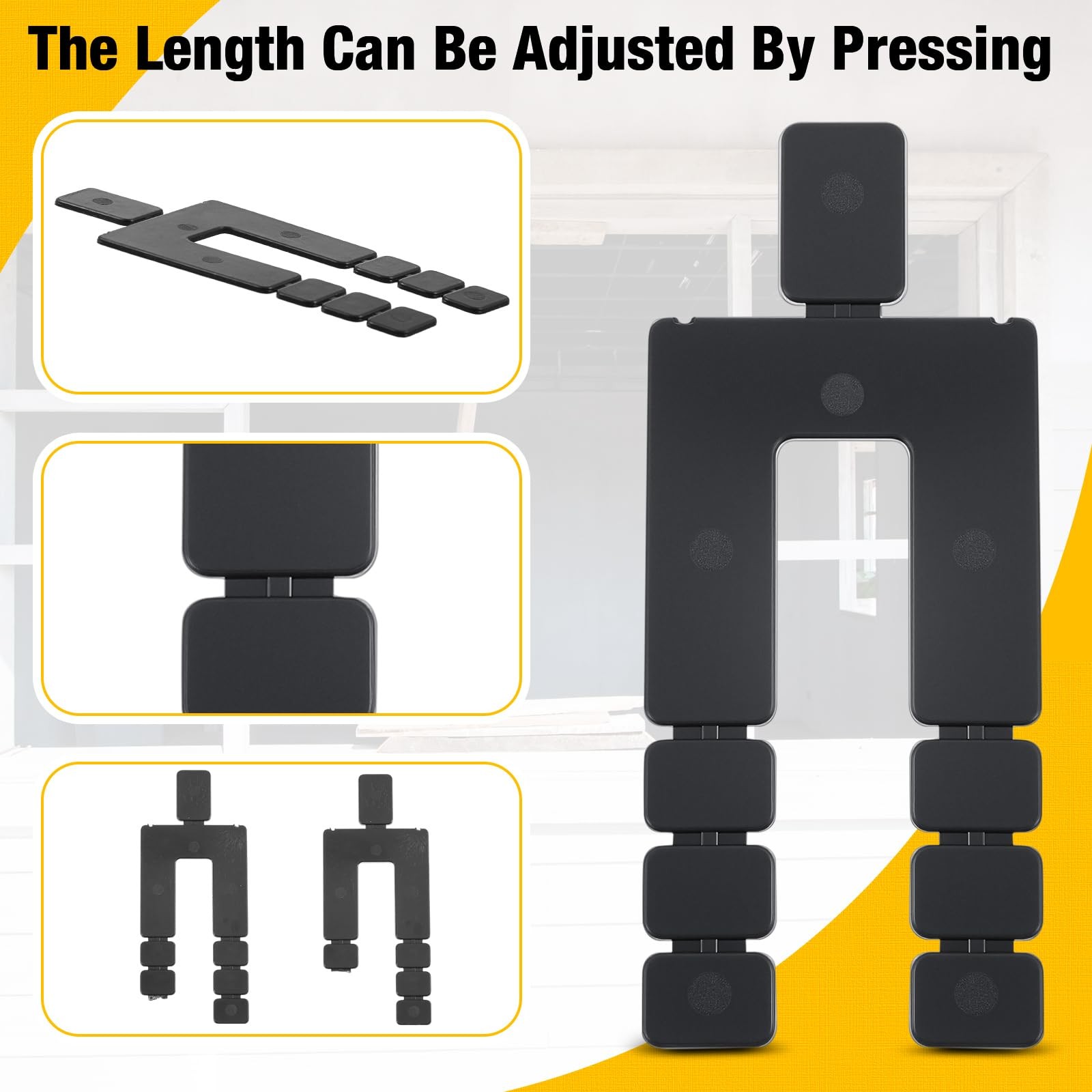 250 Pcs 1/16″ x 3-1/2″ Stack Shims Bulk Stackable Black Shims for Windows & D…