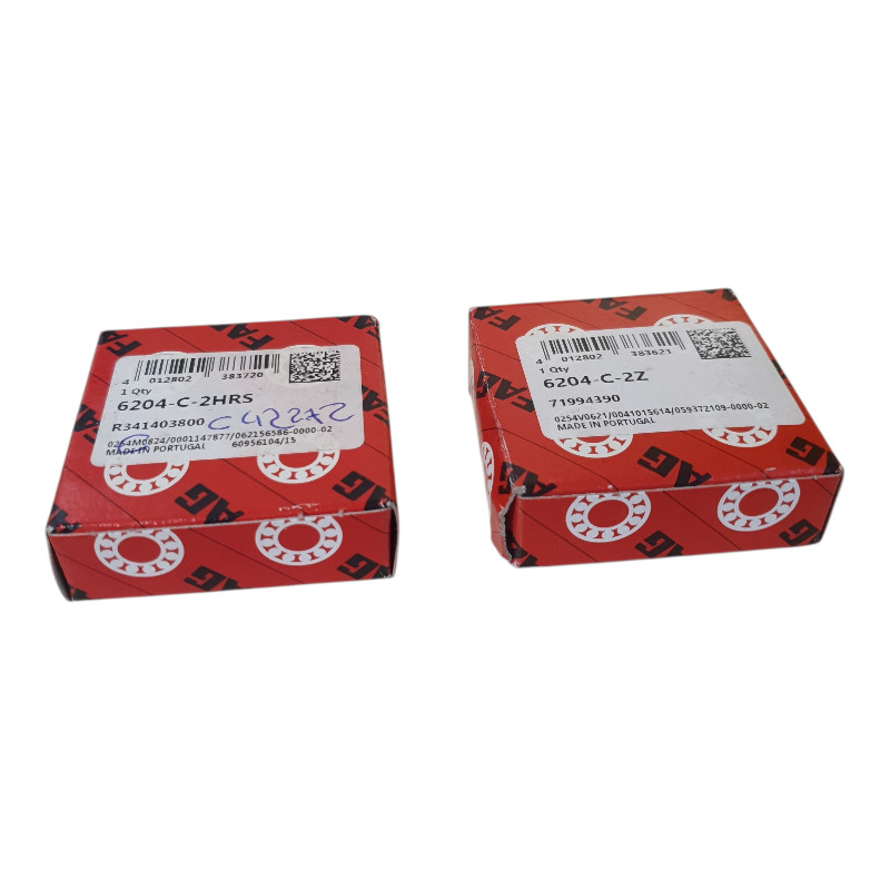 Lot Of 2 FAG 6204-C-2HRS Ball Bearing