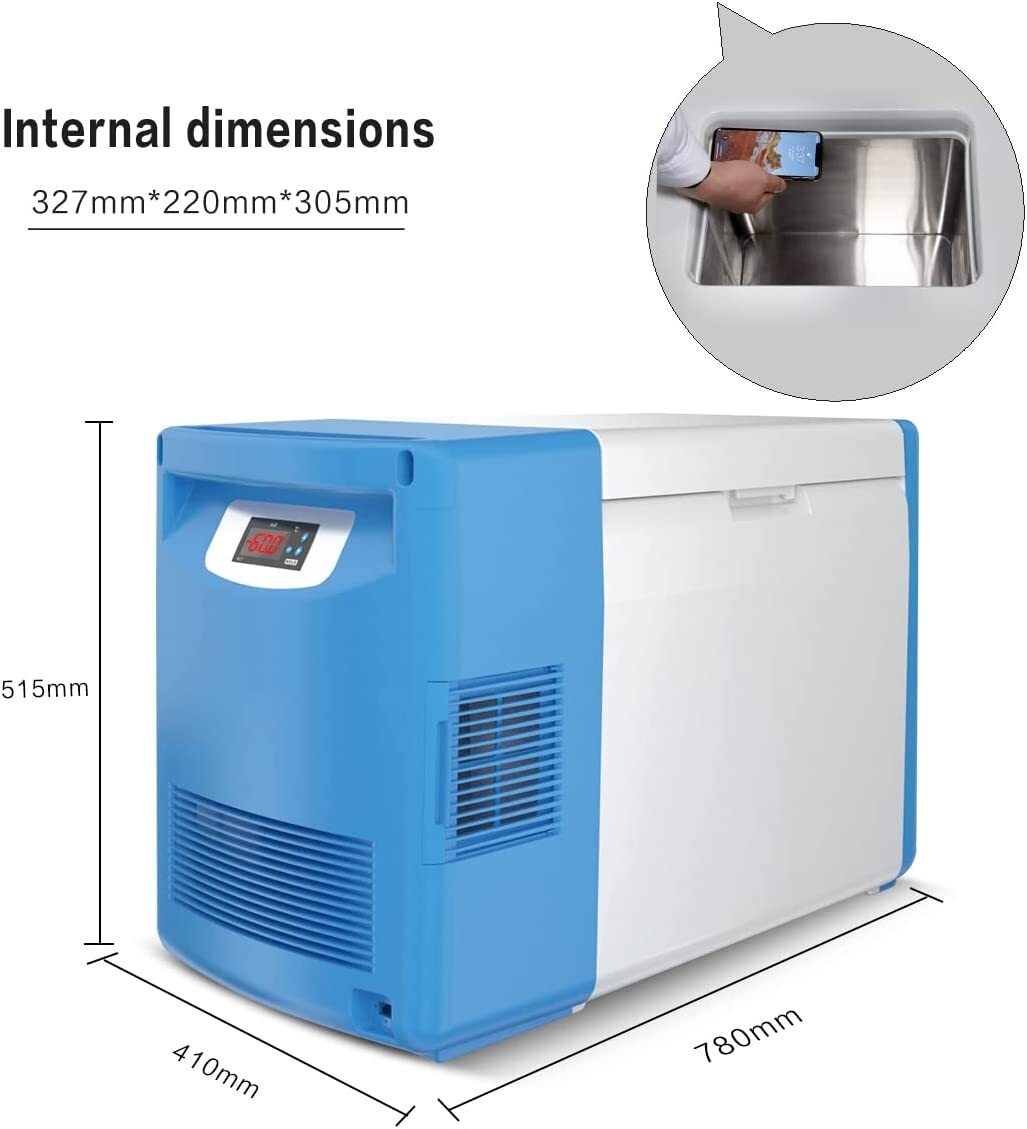 -86℃/-112℉ 20L Portable Ultra Low Temperature Freezer Laboratory Samples Storage