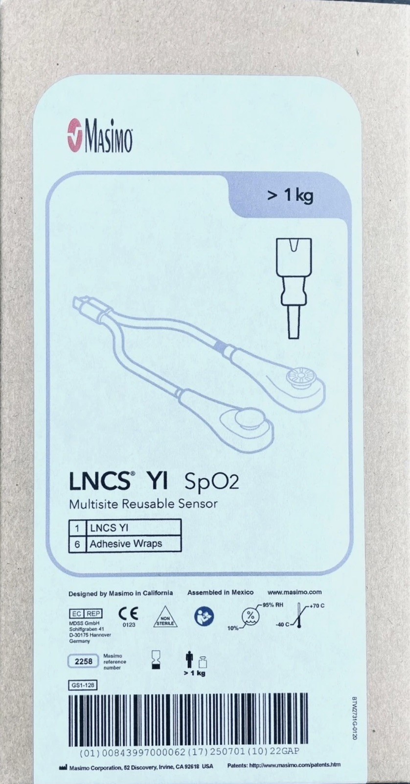 Masimo LNCS YI SPO2 (2258) – Multisite Reusable Sensor