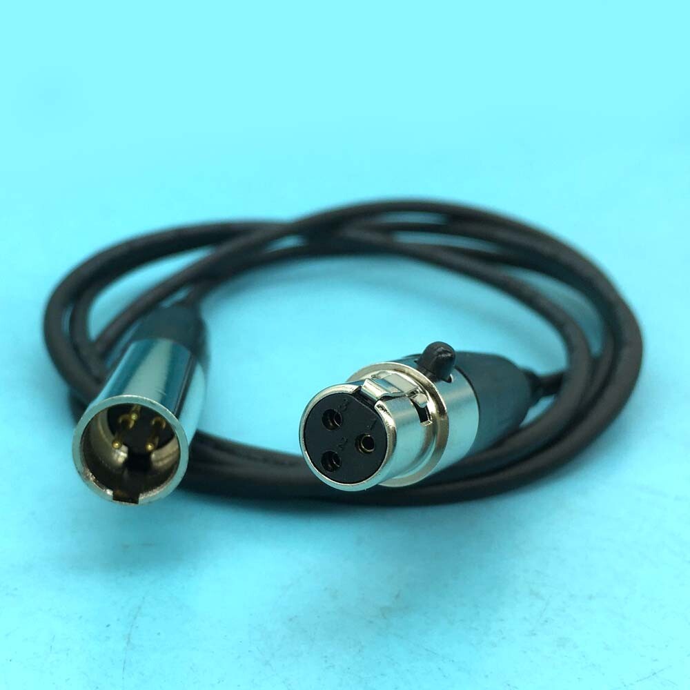Mini XLR Male 3-pin to Mini XLR Female 3-pin Pro Microphone Cable Audio 50-300cm