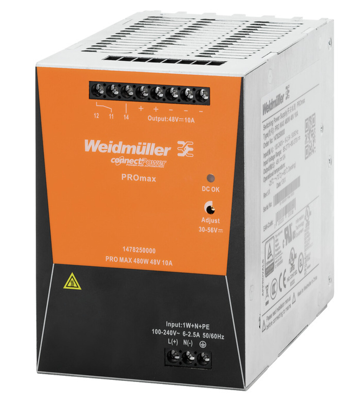 1pcs Weidmuller Switching Power Supply PRO MAX 480W 24V 20A 1478140000