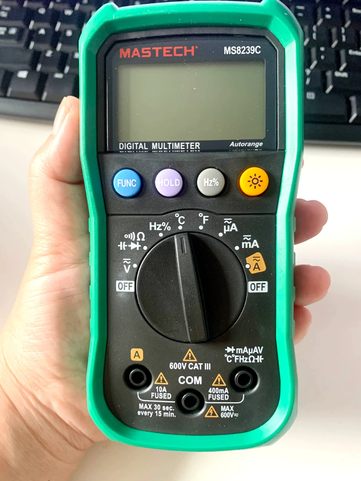 MASTECH MS8239C Auto Range Digital Multimeter CAT III 600V AC DC Voltage USA
