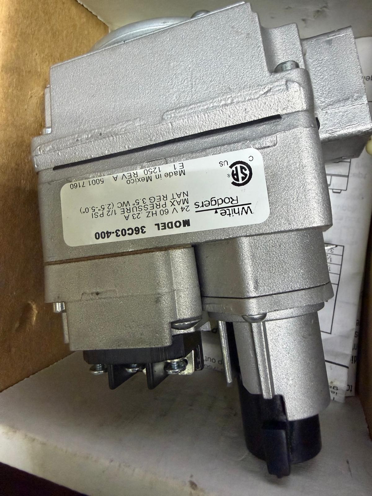 WHITE RODGERS 36C03-400 REPLACEMENT GAS VALVE