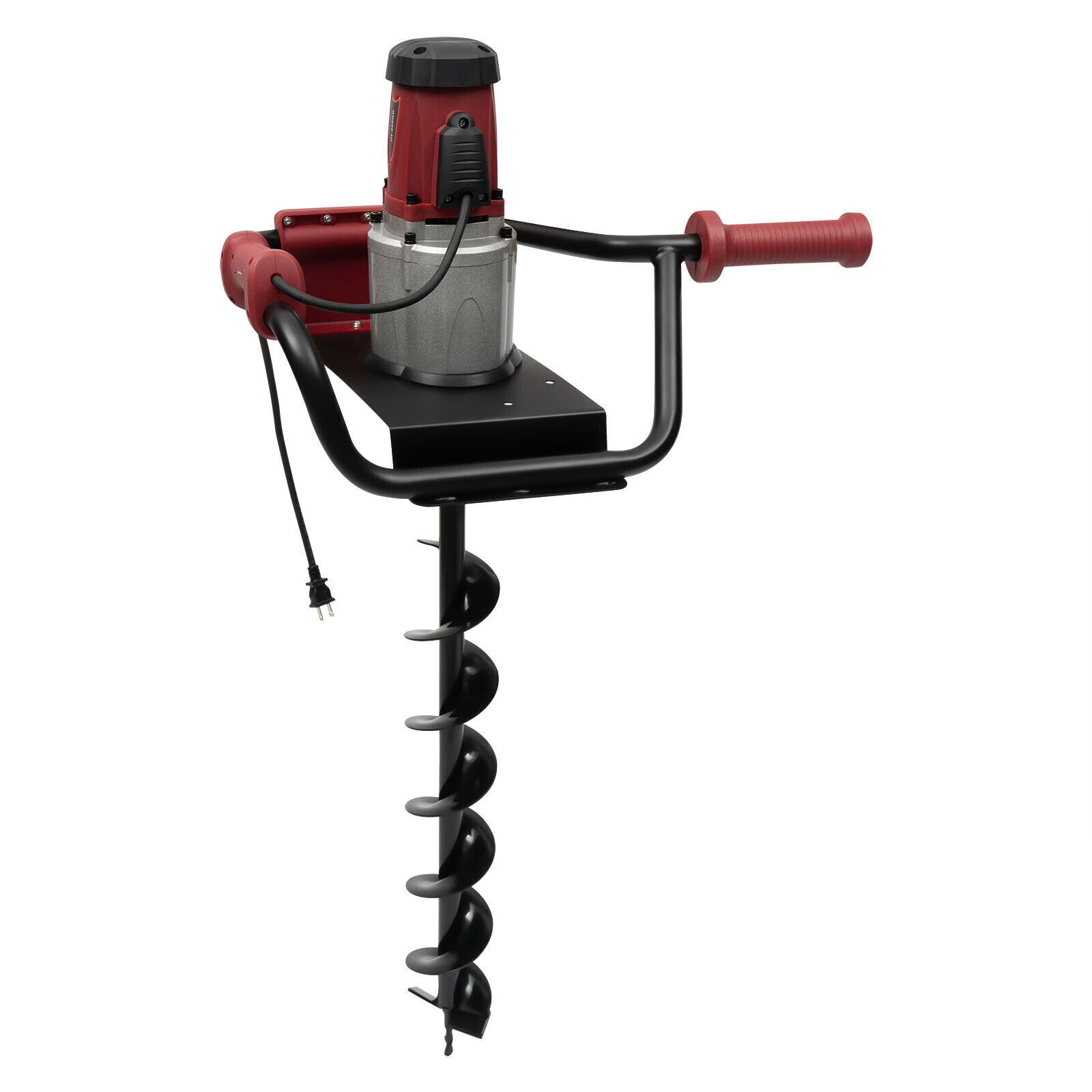 200rpm Powerful Electric Corded Digger Post Hole Auger 2 Drill Bit 1500W 1.6HP