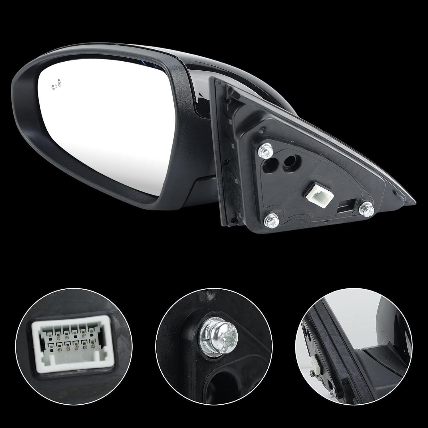 Left Driver Side Mirror Compatible with 2019 2020 2021 2022 2023 2024 Kia Forte