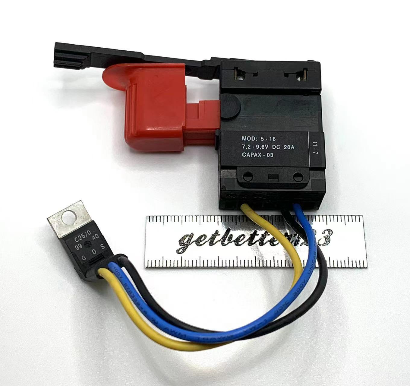 CAPAX03 CAPAX-03 Finger pressure 7.2 – 9.6V DC 20A MOD:5 -16 hand drill switch