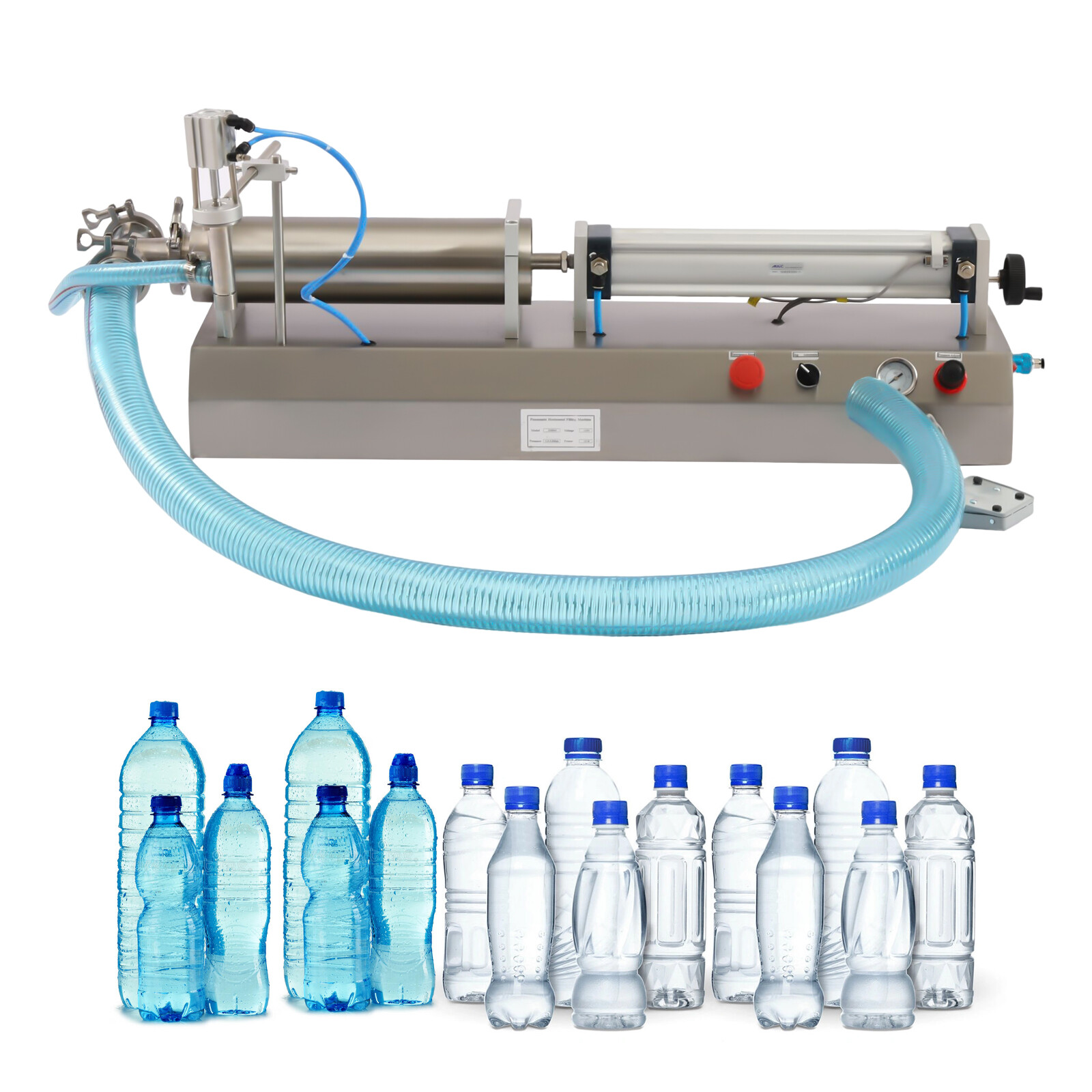 Pneumatic Horizontal Liquid Filling Machine Piston Pneumatic Filler 300ml-2500ml