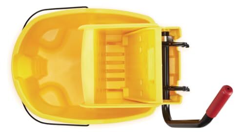 WaveBrake 35 Qt Yellow Mop Bucket with Integrated Wringer and Pour Spout