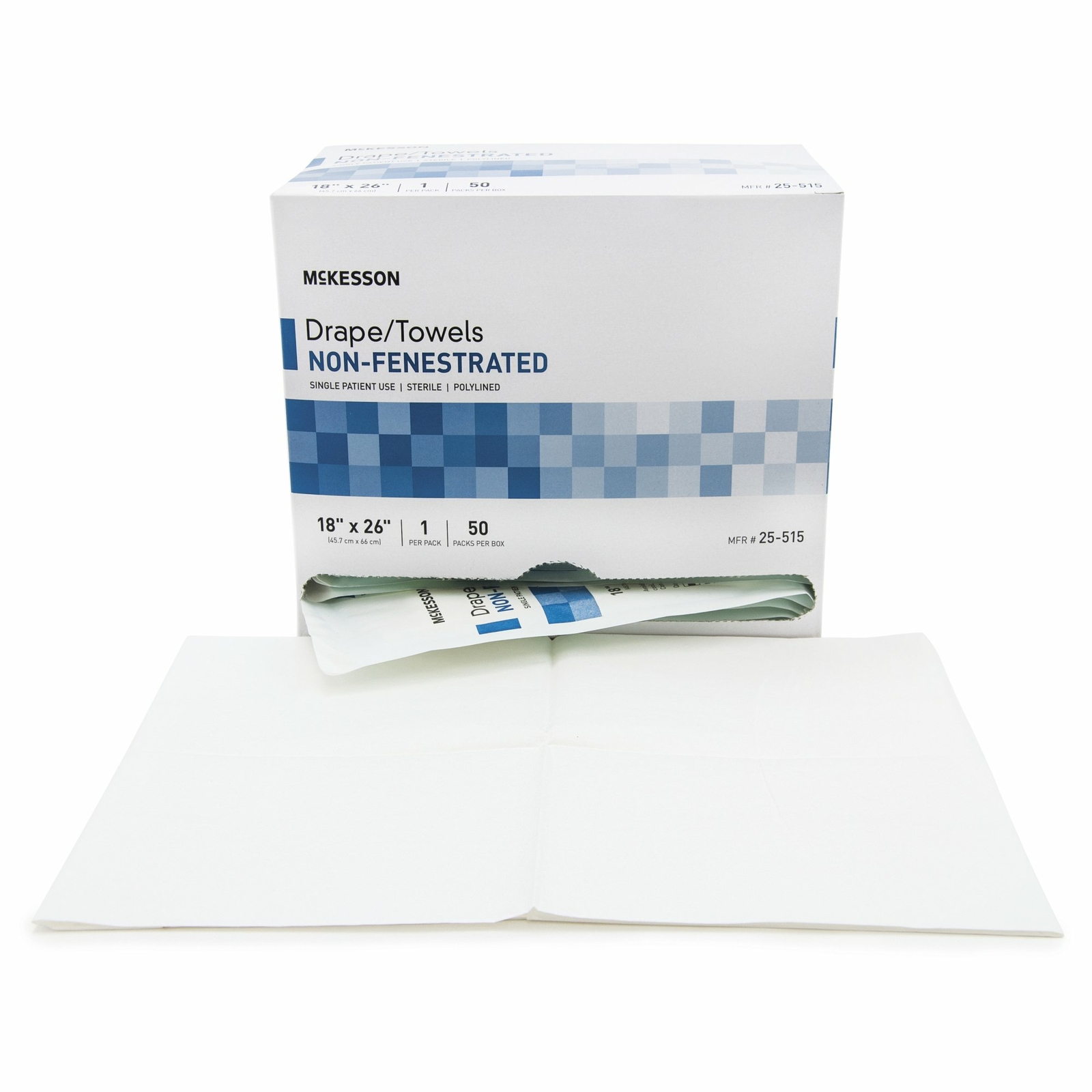 McKesson General Purpose Drape White 50 Ct