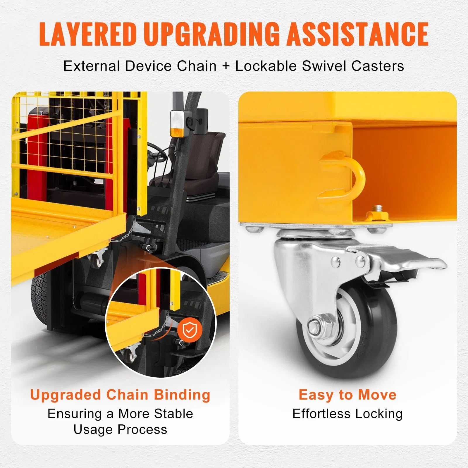 Forklift Safety Cage, 1200 lbs Load Capacity, 36 x 36 inches Folding Forklift