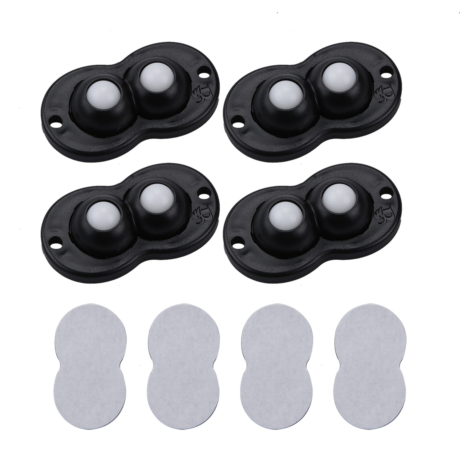 4PCS/Pack Self Adhesive Caster Mini Swivel Wheels Ball Pulley For Storage Box