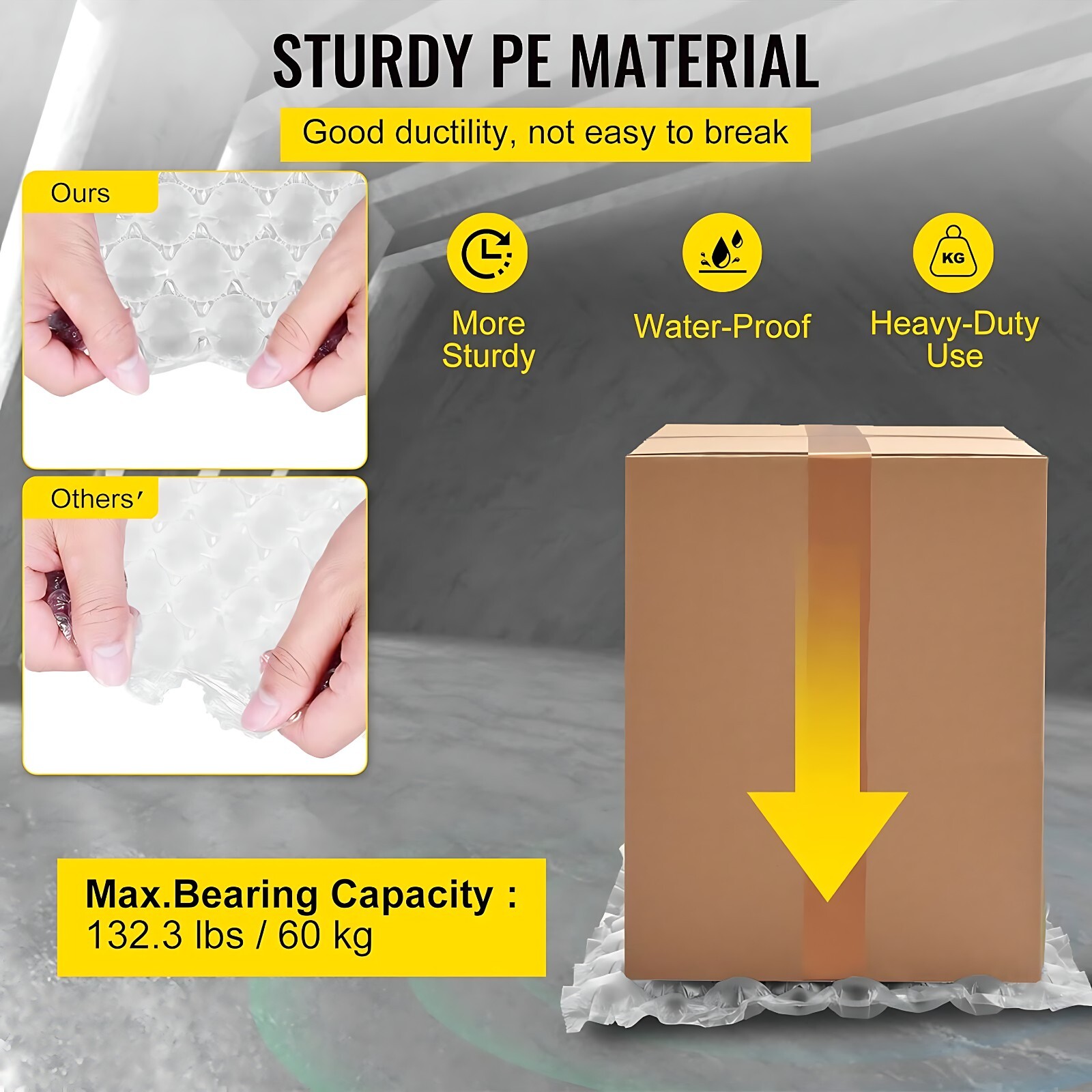 Bubble Protector Wrap 16 x 13 inch, 985 ft Air Cushion Roll Pillow Bags Film