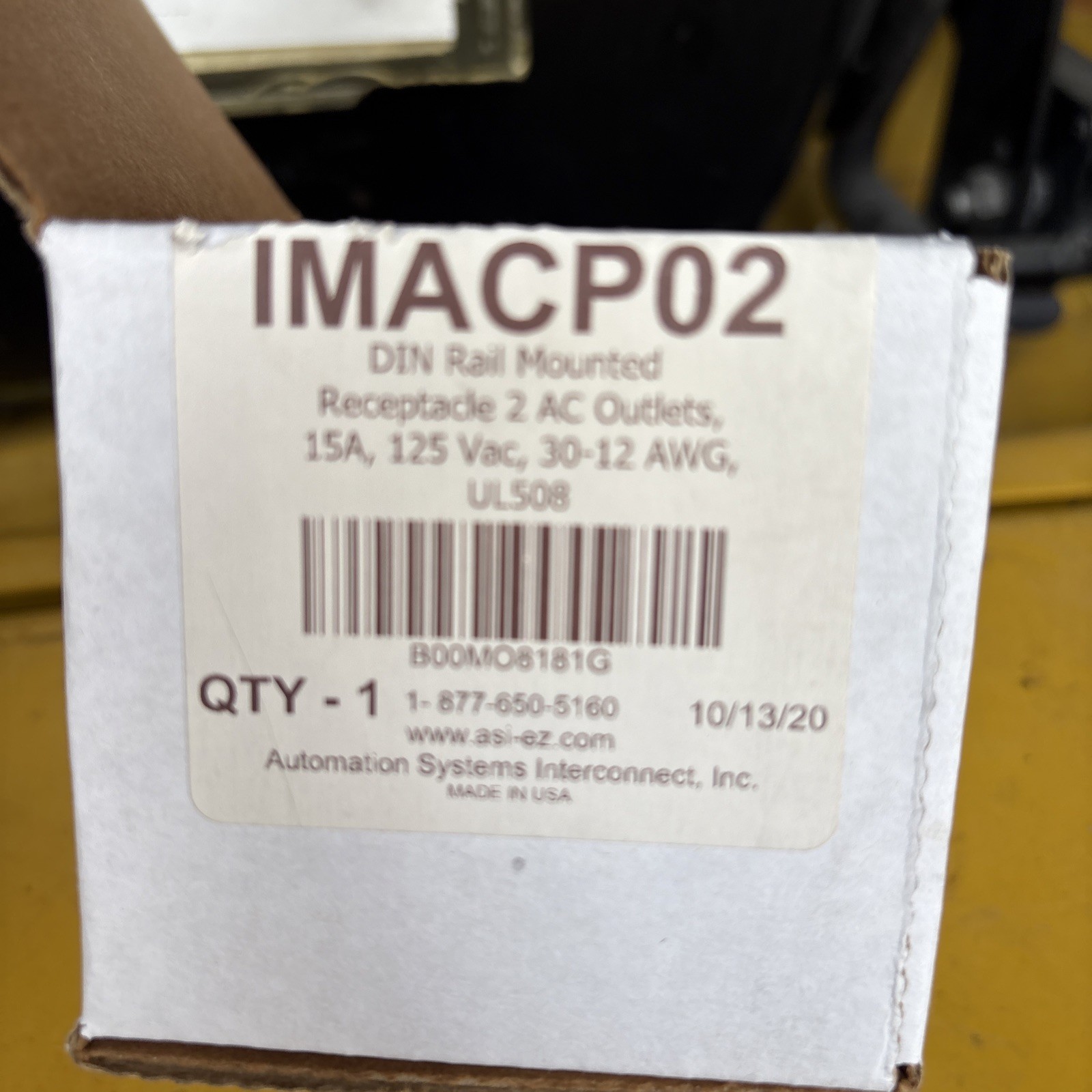 Asi Electronics IMACP02 Duplex AC Power Outlet FNOB