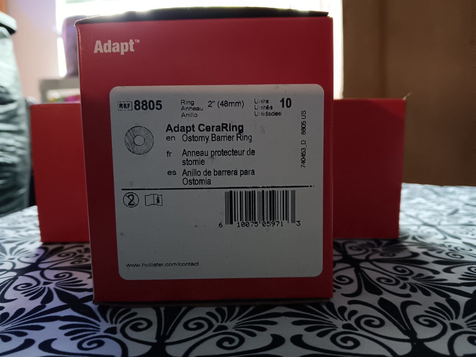 Hollister Adapt CeraRing Ostomy Barrier Ring 2in (48mm) 8805 Box of 10