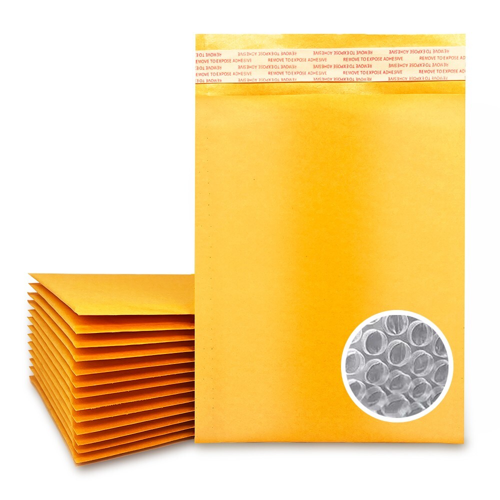 Made in USA CoolPkg Kraft Bubble Mailer Shipping Envelopes #000 4×7 4*7 500 pcs