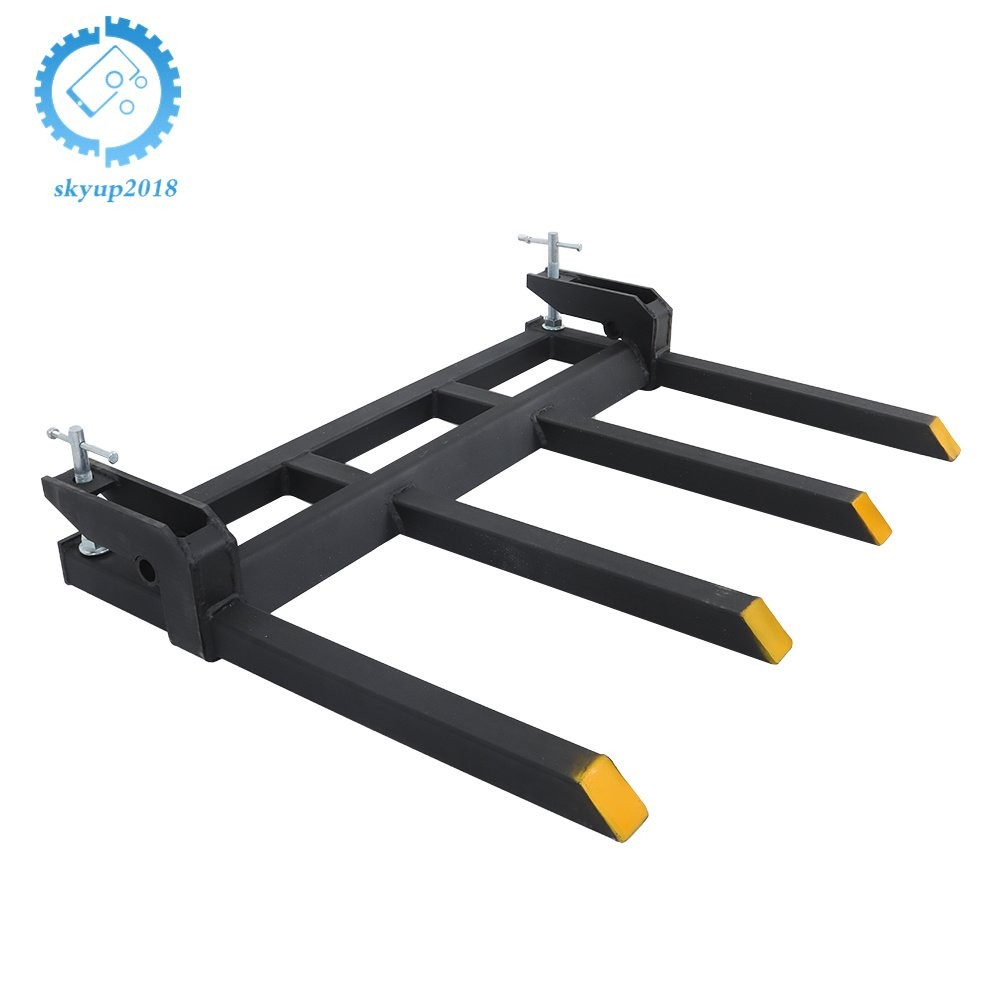 42″ Clamp On Heavy Debris Fork 2500 Lbs Universal For Tractor Skid Steer Buckets