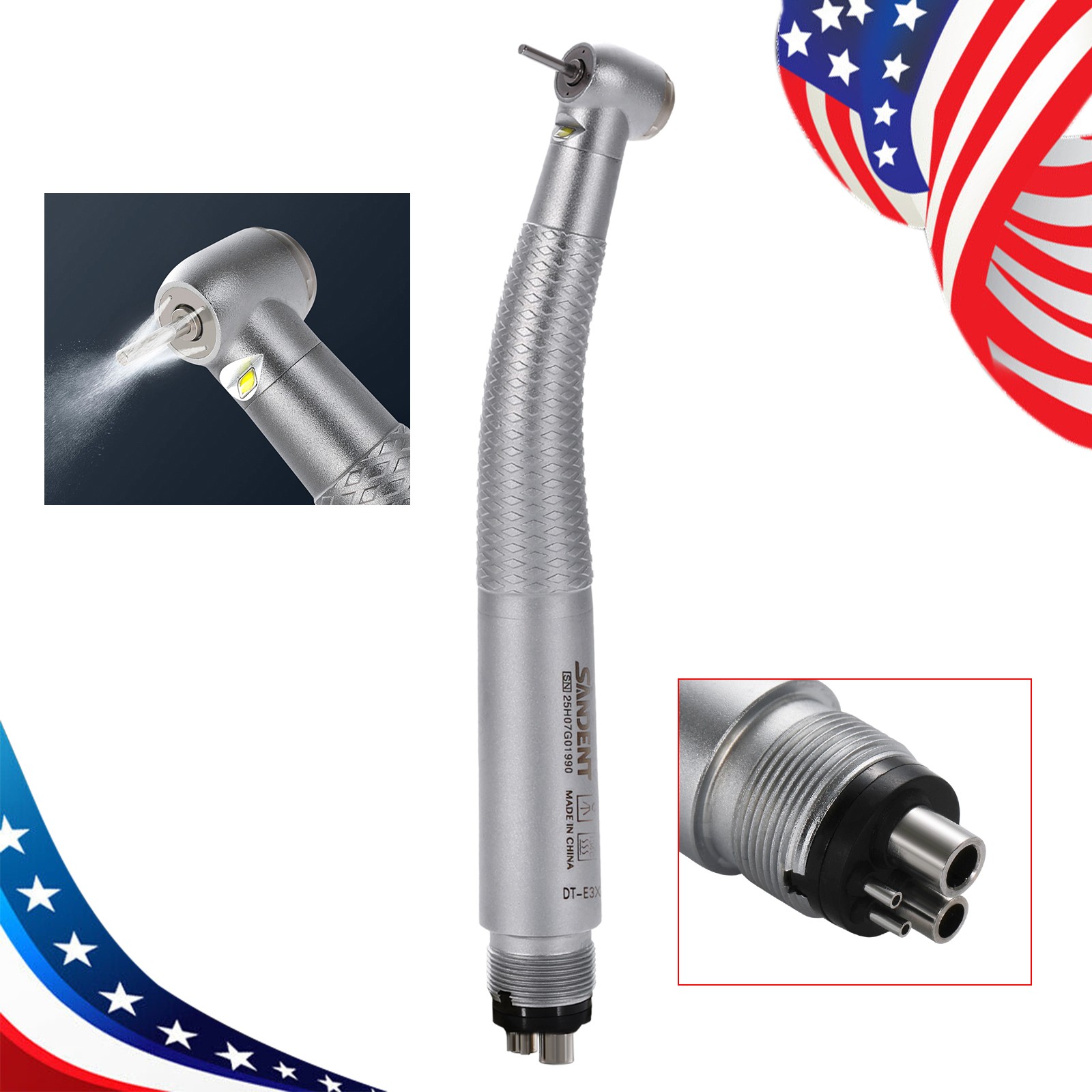 Dental LED handpiece integrate E-generator Handpiece 4H 4 water spray Electric
