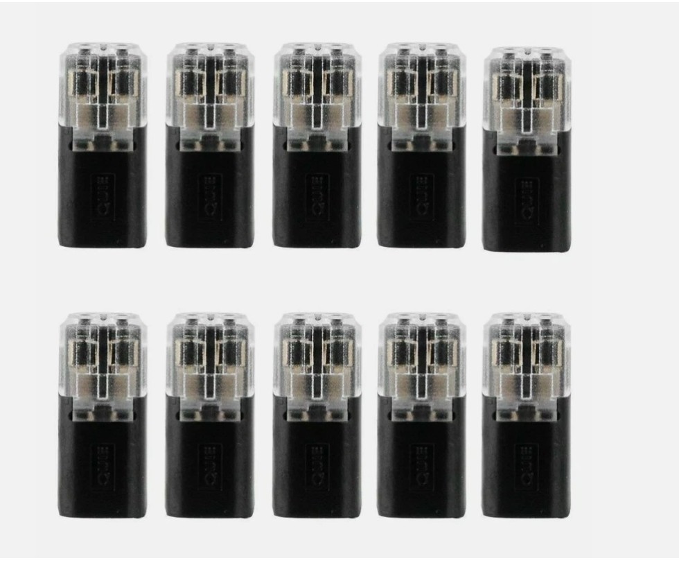 30 pcs Double-Wire Plug-in Connector, Cable Clamp with Locking Buckle, AWG 18-22