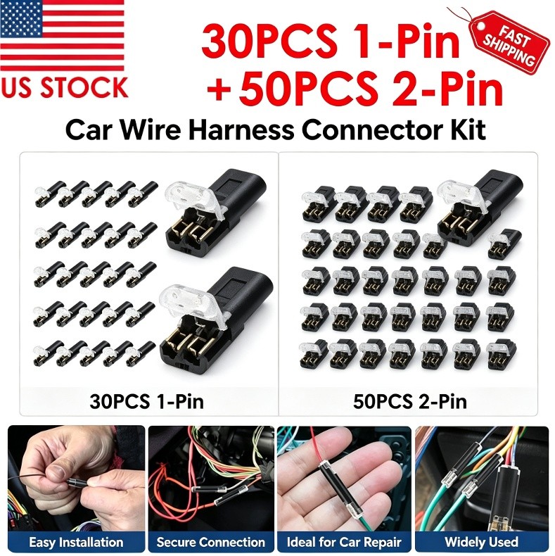 80 PCS Plug-In Quick Wire Connectors, Reusable Clamp Terminal Blocks for Cables