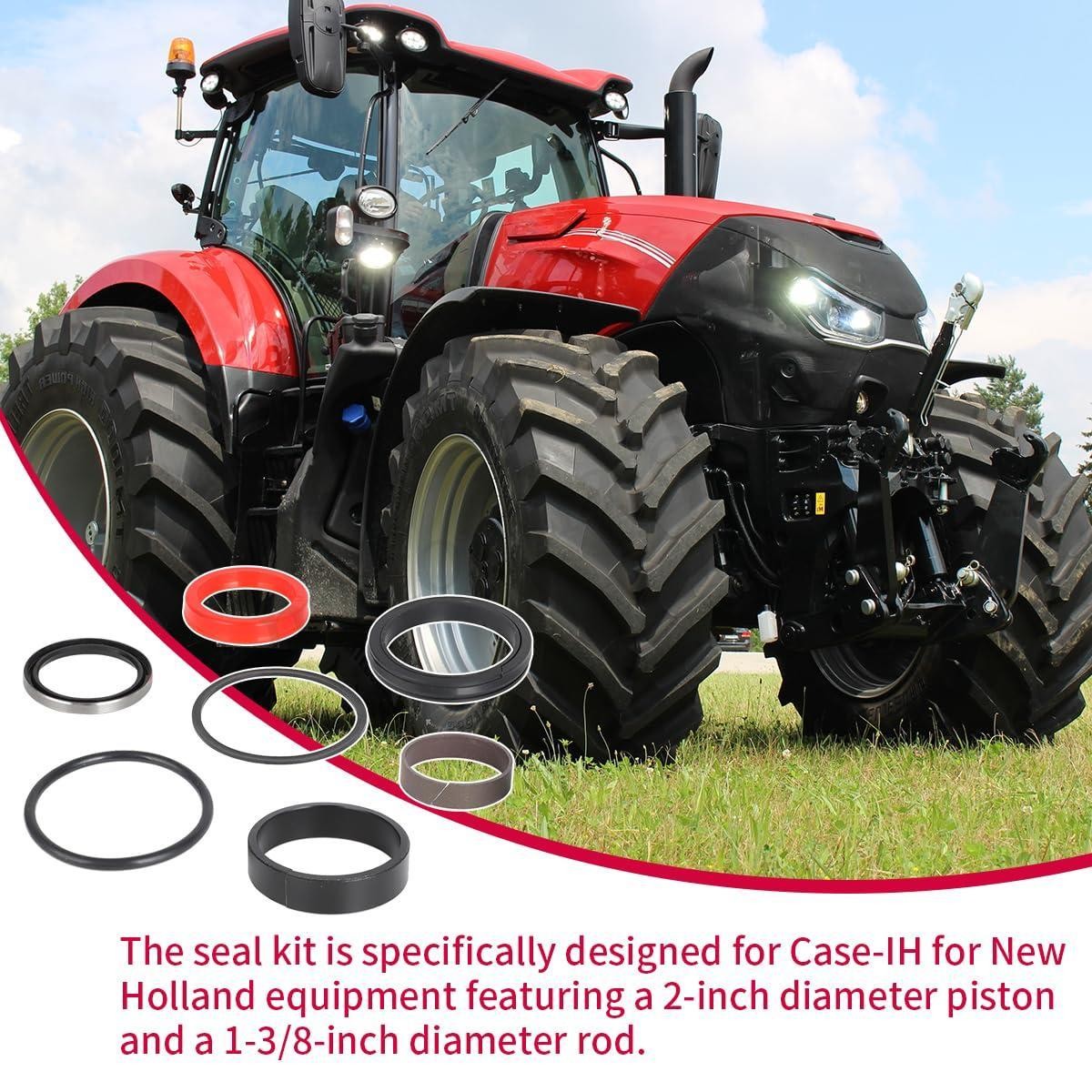 87311857 For Case-IH & New Holland Replacement Seal kit 2″ Bore w/ 1-3/8″ Rod US