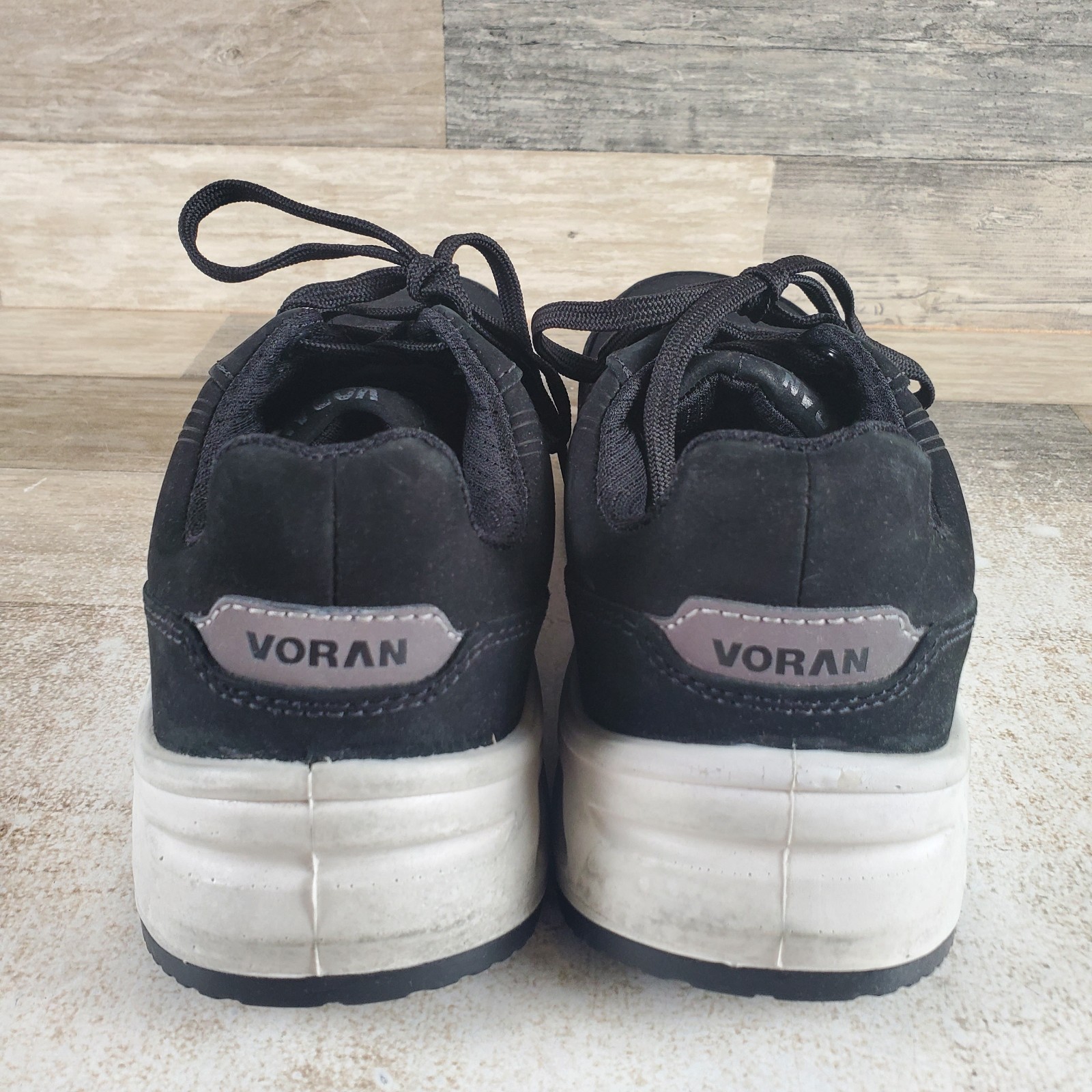 Voran Sportsafe Energy 610N Mens Work Shoes Sz 7.5 Black Composite Toe Lace Up