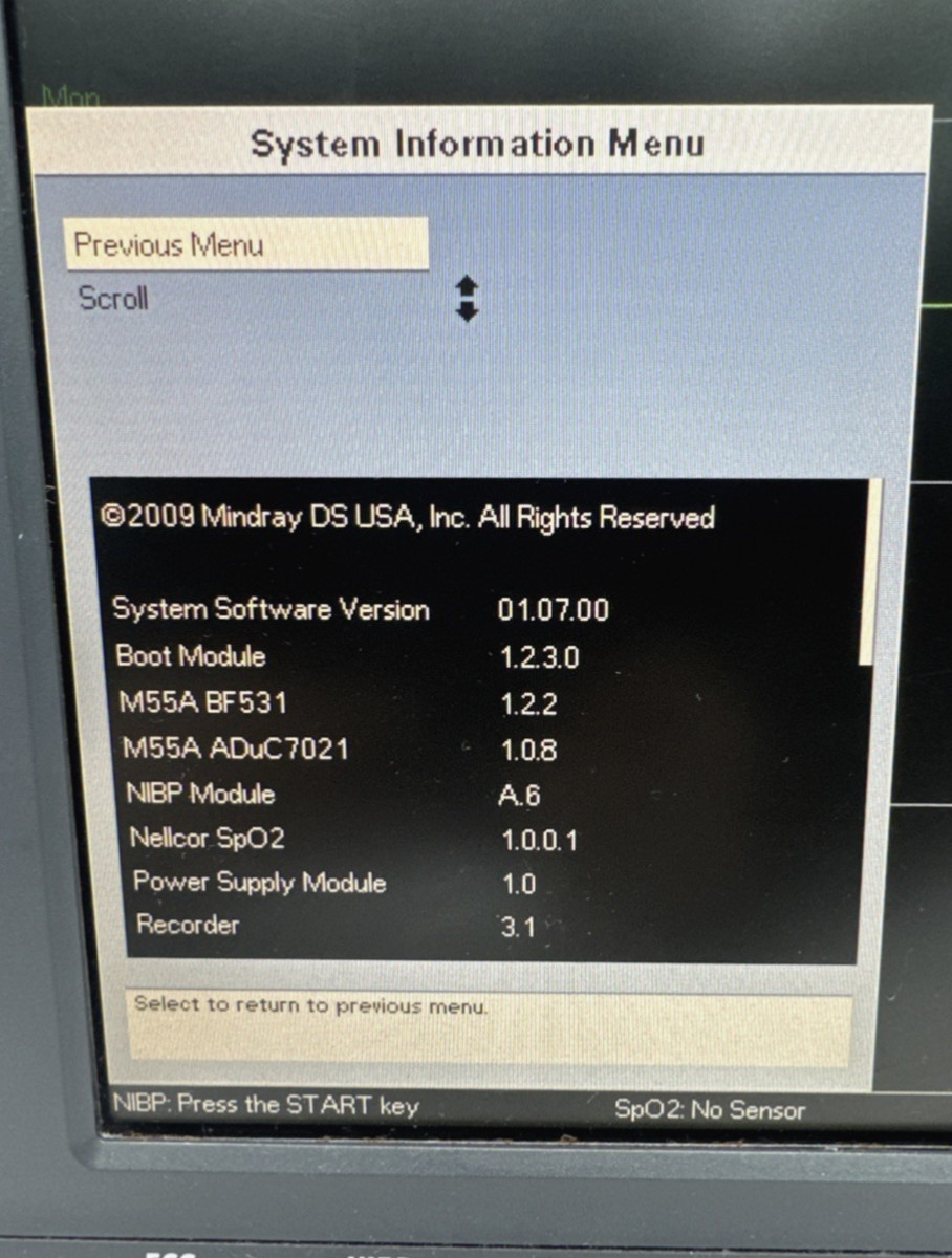 Mindray Datascope Passport V S.V. 01.07.00 (1382R)