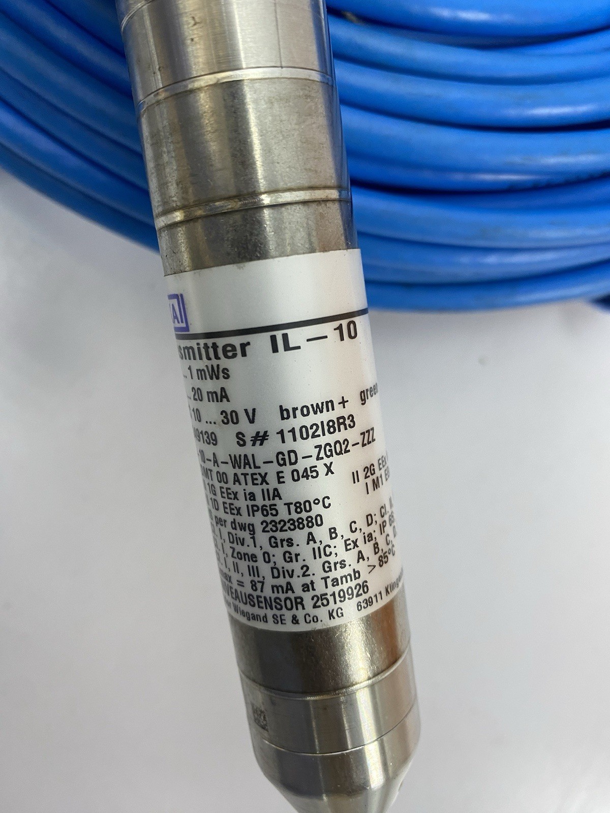 WIKA IL-10 PRESSURE TRANSMITTER IL-10-A-WAL-GD-ZGQ2-ZZZ