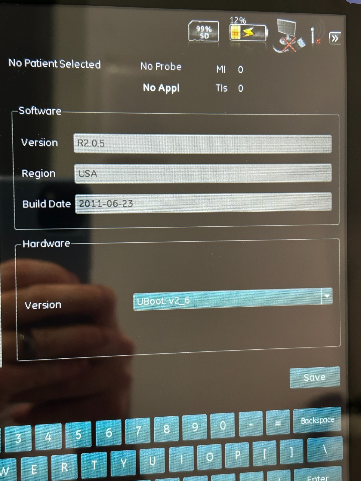 GE Venue 40 Anesthesia Ultrasound with GE 4C-SC Transducer