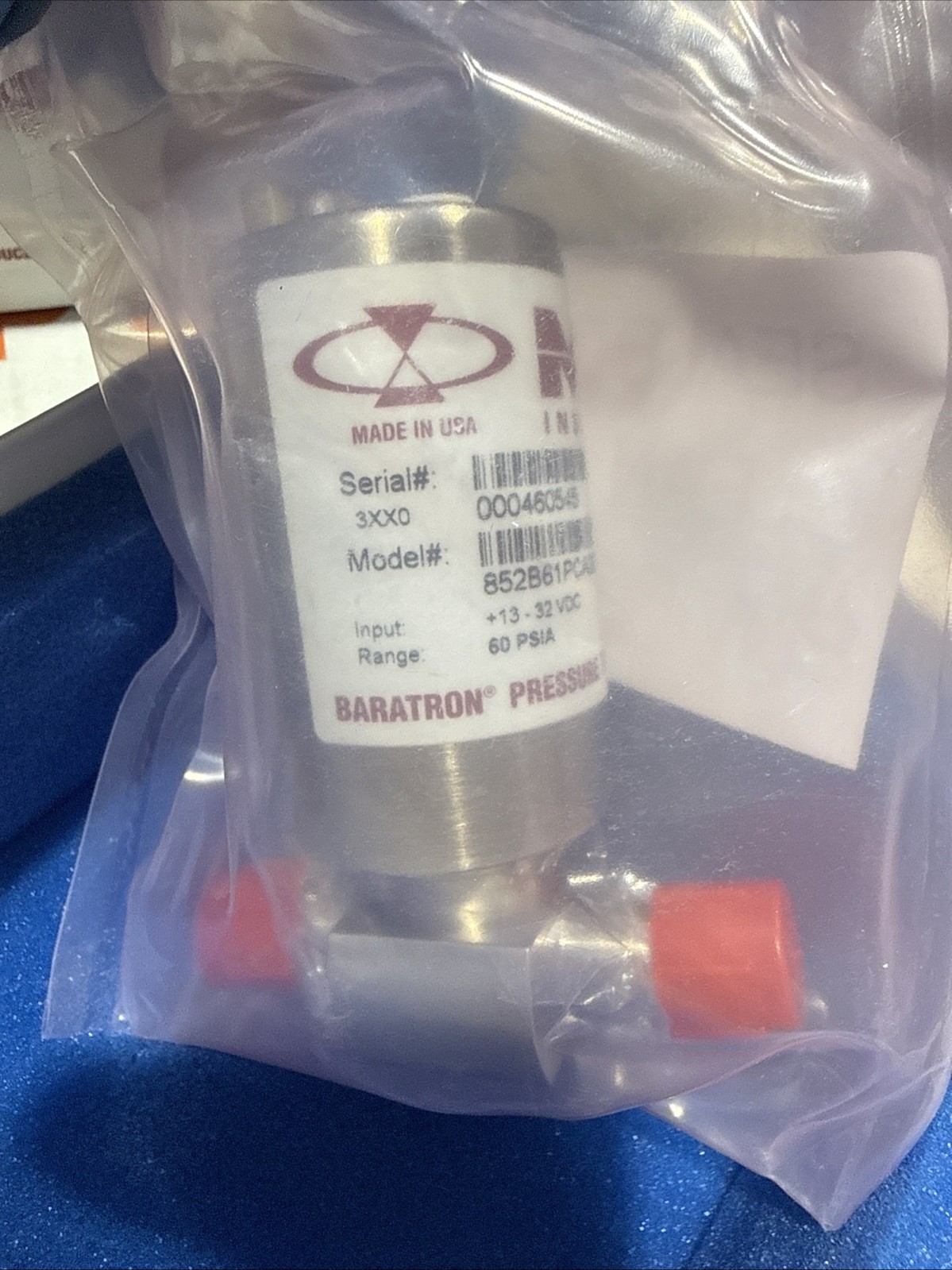 NEW SEALED* MKS 852B61PCA2GC BARATRON PRESSURE TRANSDUCER, 60 PSIA 1350-01083