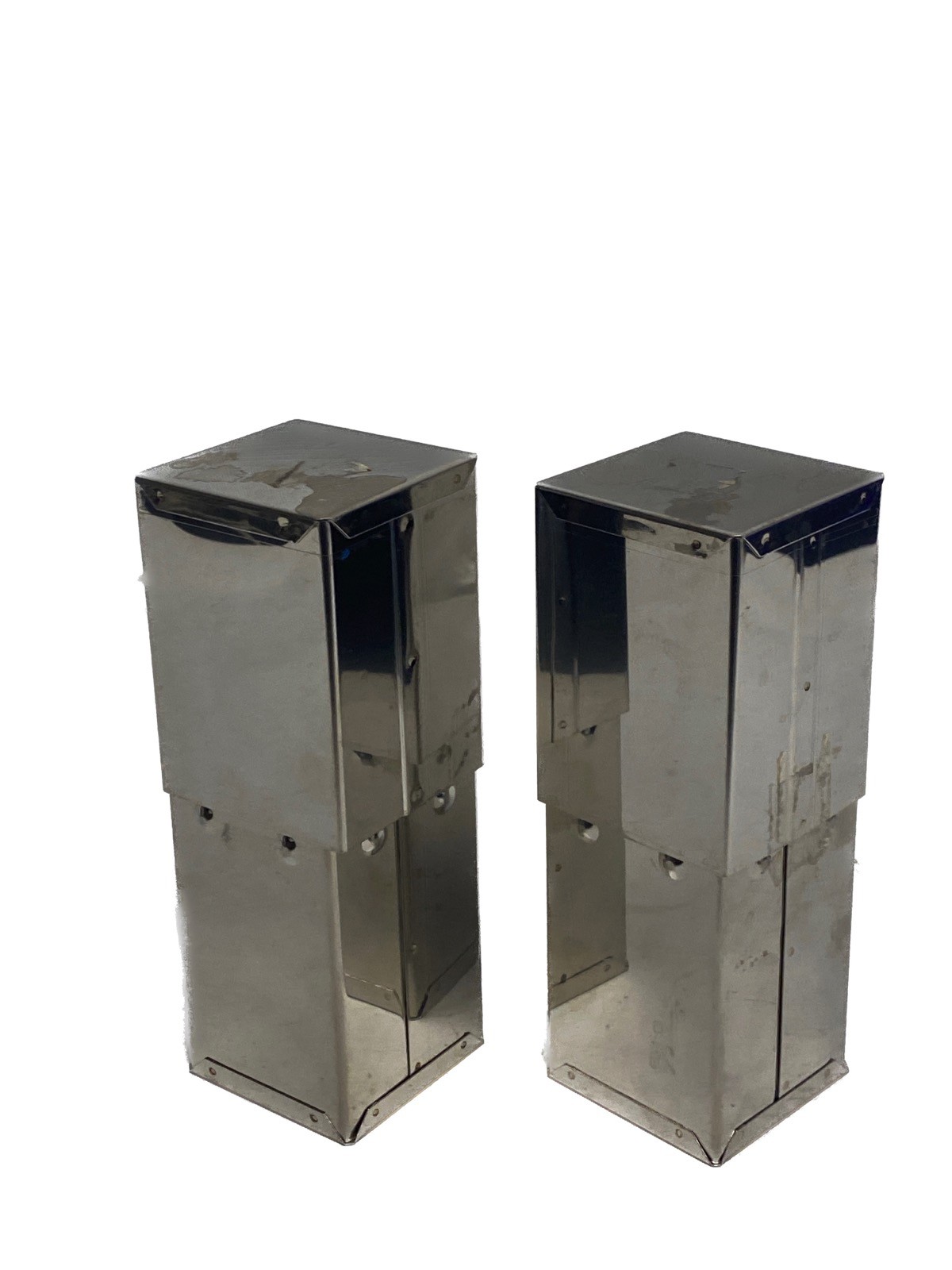 (2) BOEKEL Laboratory Stainless Sterilizing Autoclave Square Pipet Box Can 1366