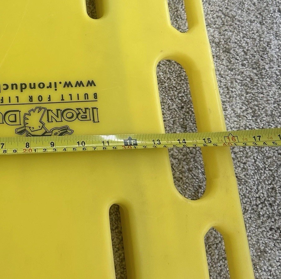 Iron Duck Ultra Space Save Folding Spinal Immobilization Backboard Yellow 72”