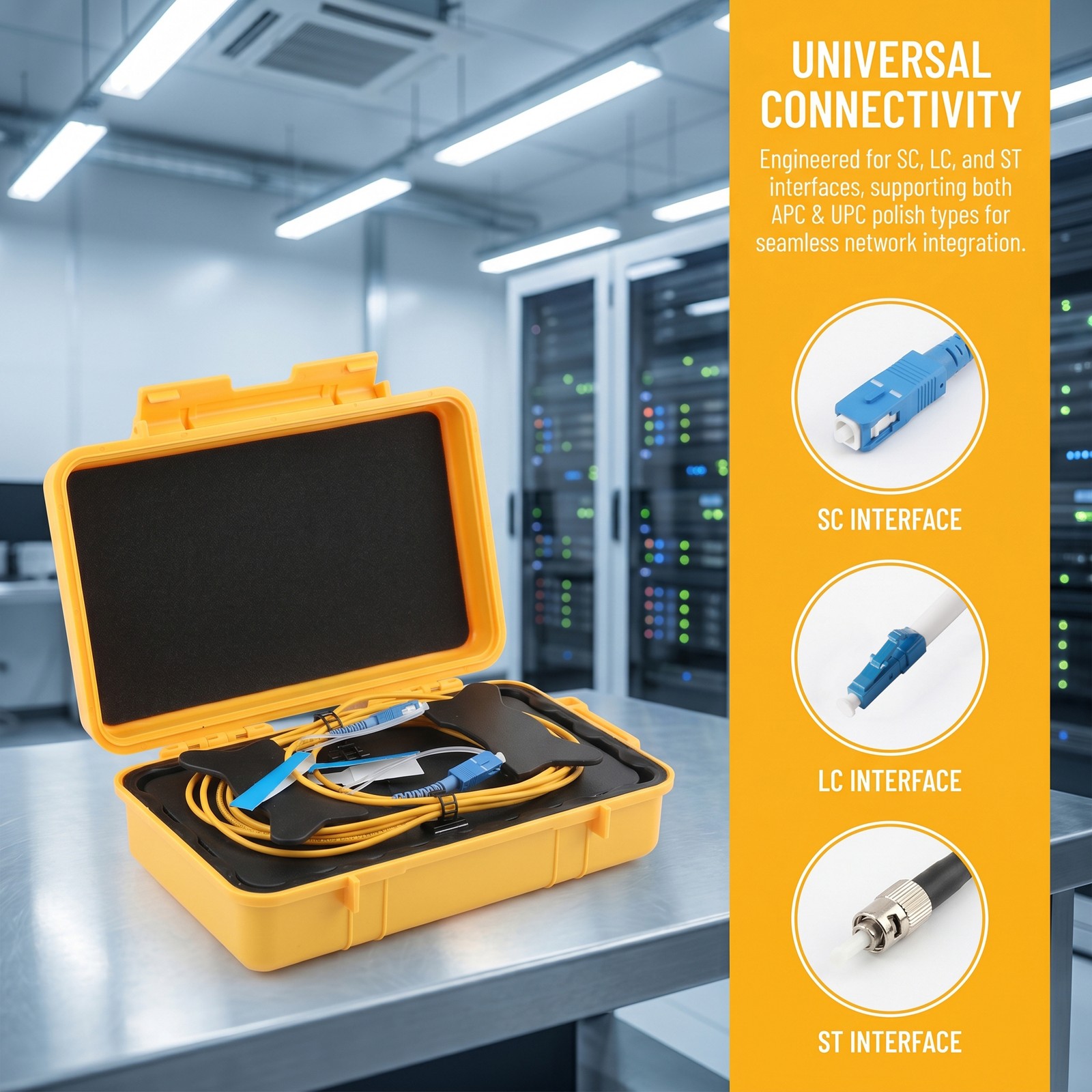 1000m OTDR Launch Cable Box Single Mode SC/APC-LC/UPC Dead Zone Eliminator