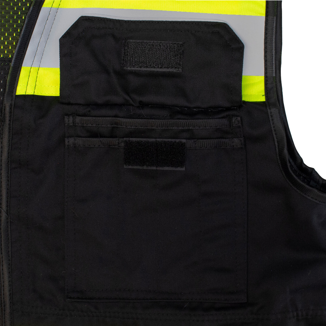 Fierce Safety SU500B Premium Surveyors Class 1 Black Vest with Tablet Pocket