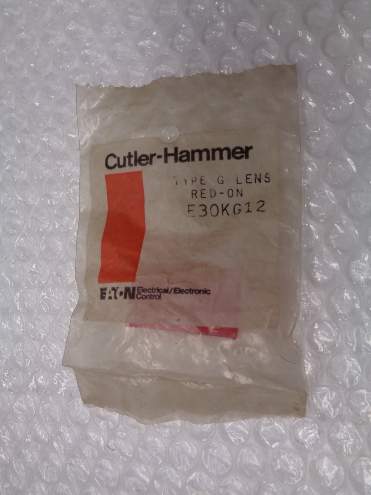 CUTLER HAMMER E30KG12 TYPE G LENS RED-POWER NSMP