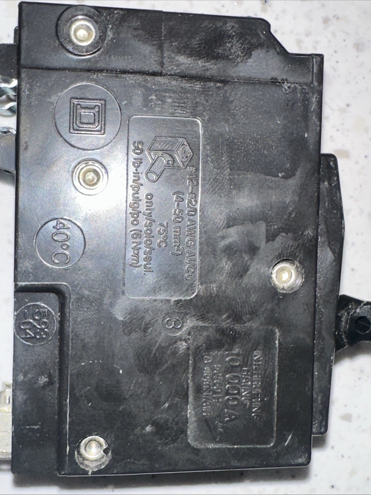 Square D QO2100 100A 2-Pole 120/240VAC Circuit Breaker, Trip Indicator