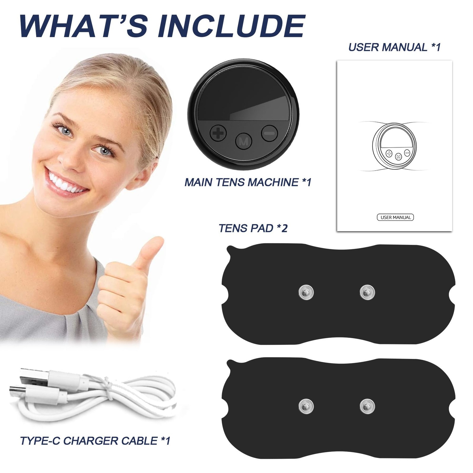 Wireless TENS EMS Unit, FSA Unit Muscle Stimulator for Pain Relief Black