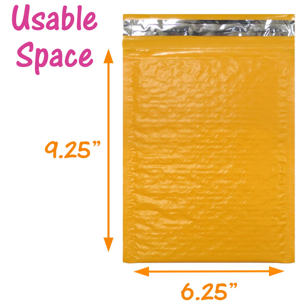 4 Sizes Orange, Black Poly Bubble Mailer Combo, Fall Holiday NEW Padded Envelope