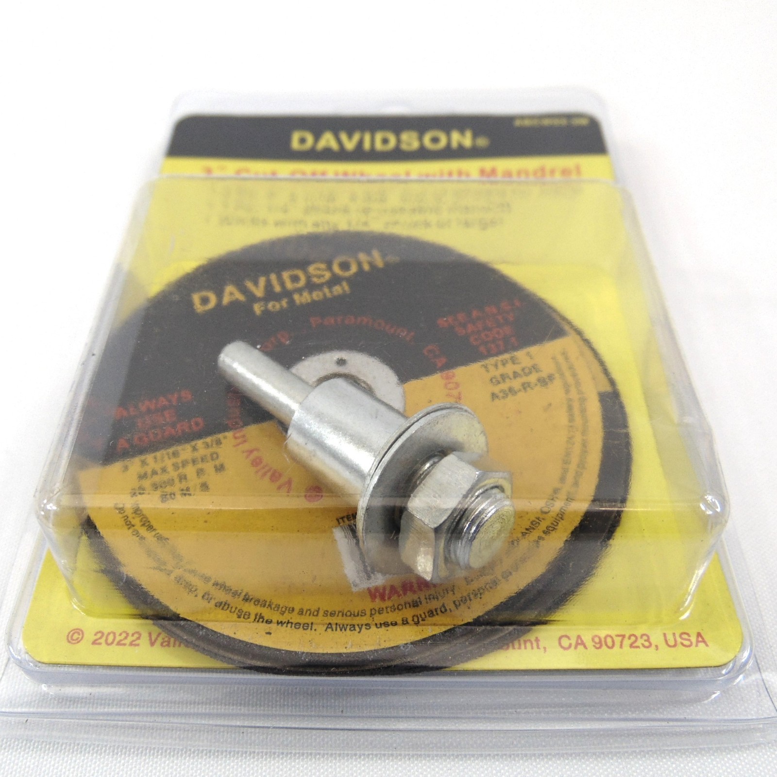 Davidson 3″ Cut-Off Wheels w/ Mandrel Metal Cutting Cutter Disc Set 3-Pack