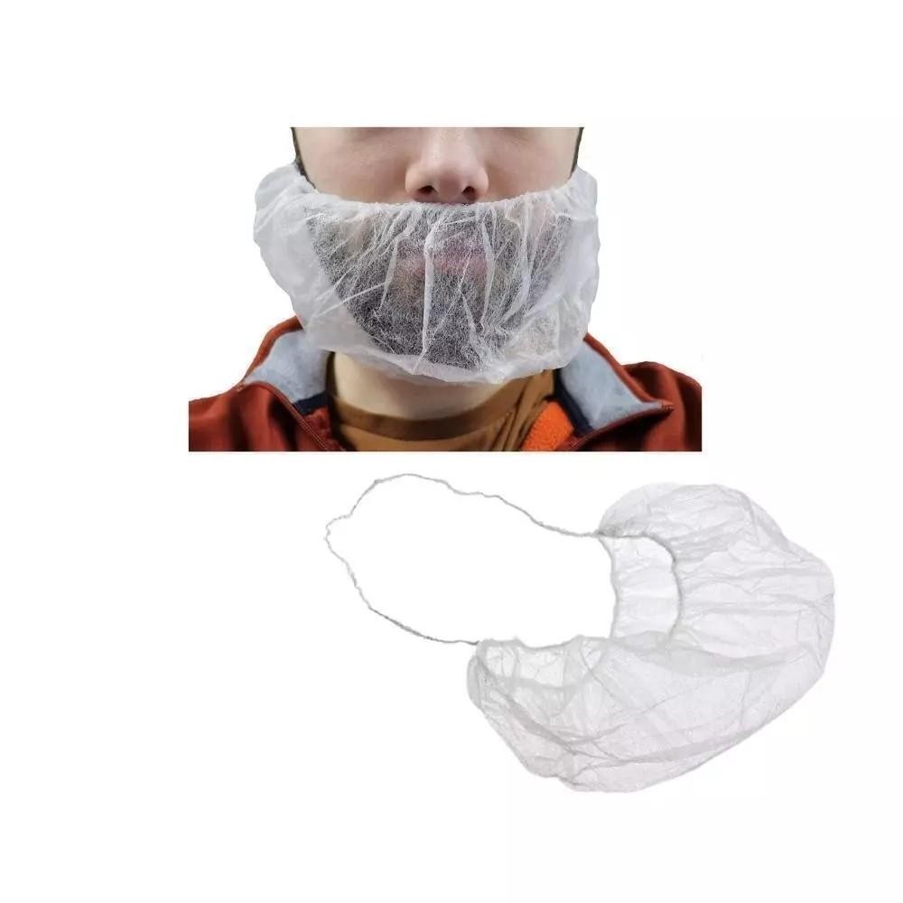 500 to 1000 Disposable Beard Protector White Polypropylene Single Loop Cover