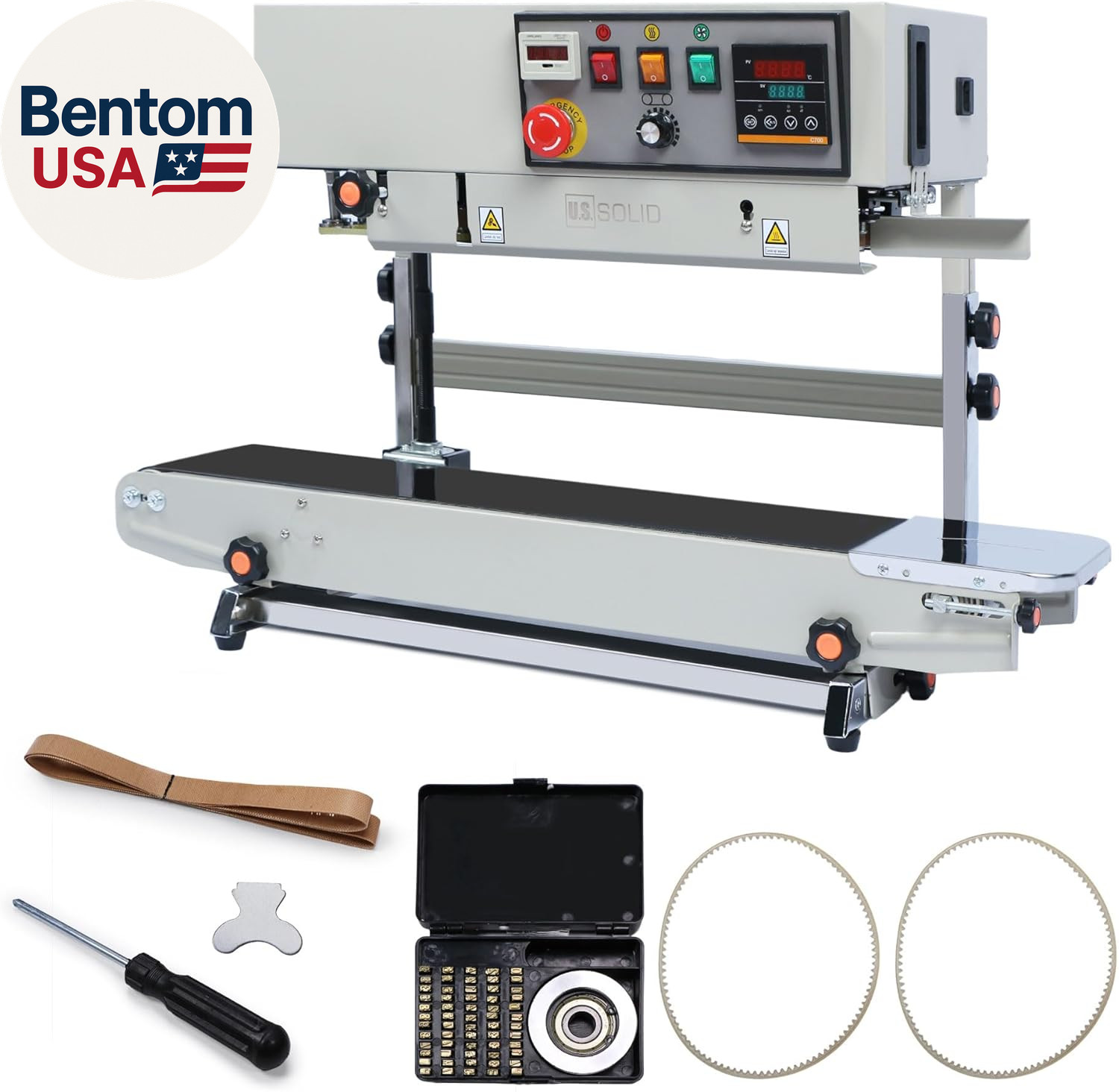 Automatic Continuous Band Sealer with Stand – Industrial Bag Sealing Machine wit