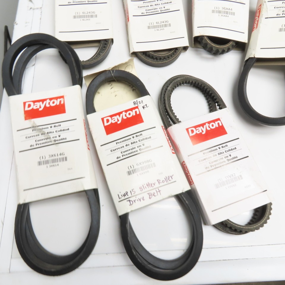 Dayton Huge Variety New V-Belts A, B, AX 3VX Section Restock Resell Lot Of 40