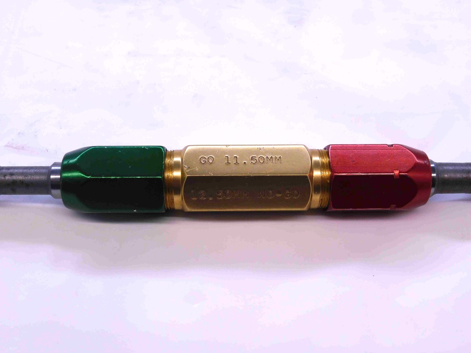 11.500 & 12.500 METRIC PIN PLUG GAGE GO NO GO ONSIZE 11.5 mm .4921 11.50 12.50