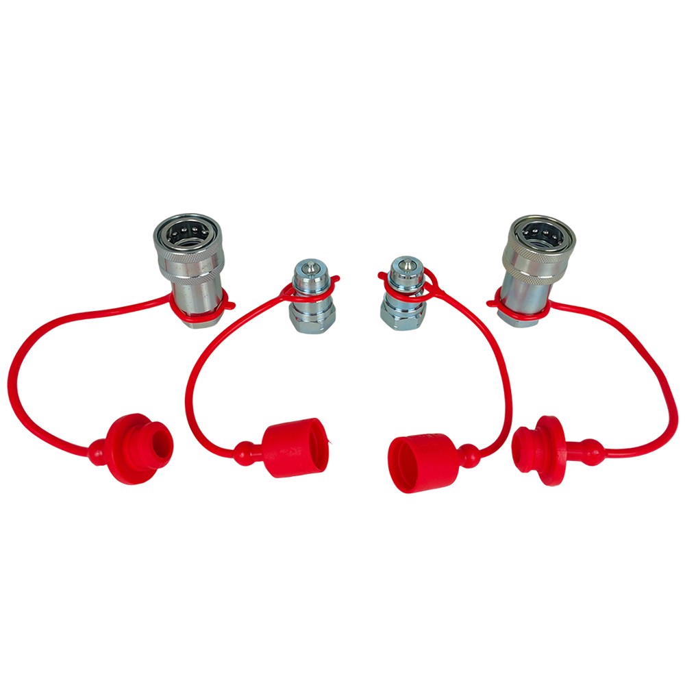 2 Sets 1/2″ Ag Poppet For Pioneer Style Hydraulic Quick Connect Couplers