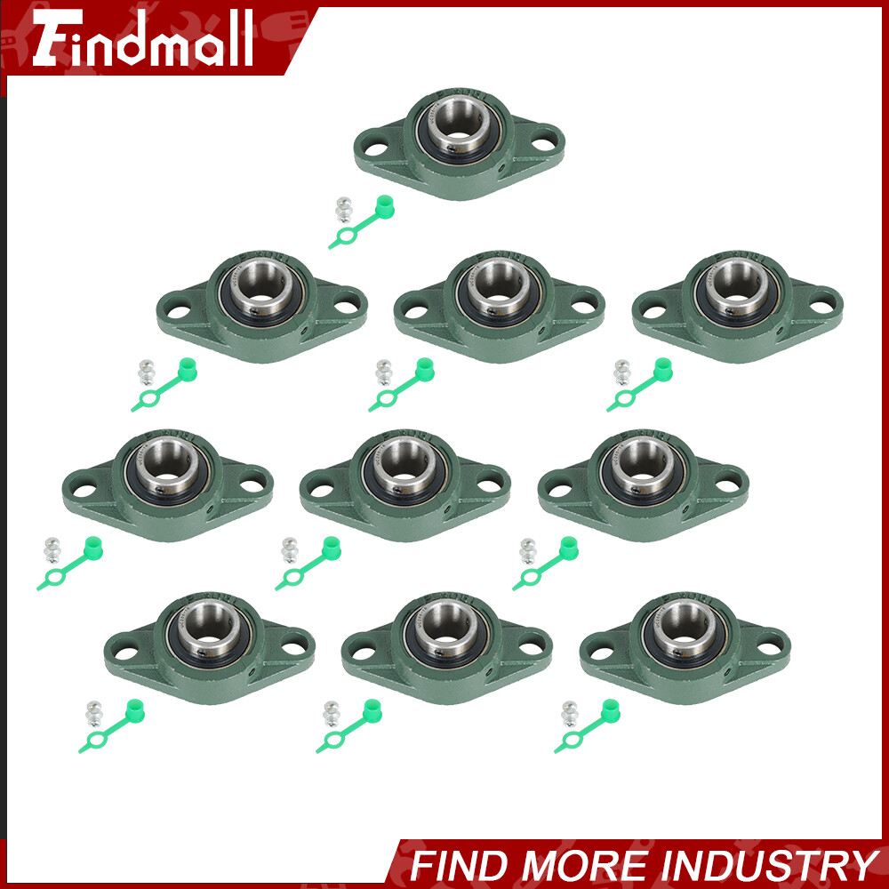 10PCS UCFL205-16 Pillow Block Flange Bearing 1″ Bore 2 Bolt Solid Base