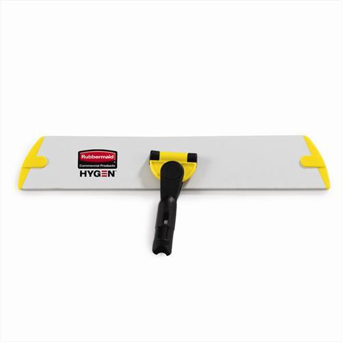 18 Inch Aluminum Flat Frame Mop, Hook and Loop Strips by Rubbermaid Hygen