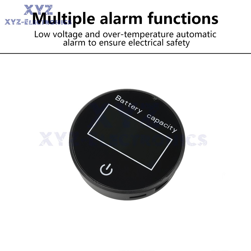 LCD Digital Battery Level Indicator Voltage Power Percentage Temperature Display
