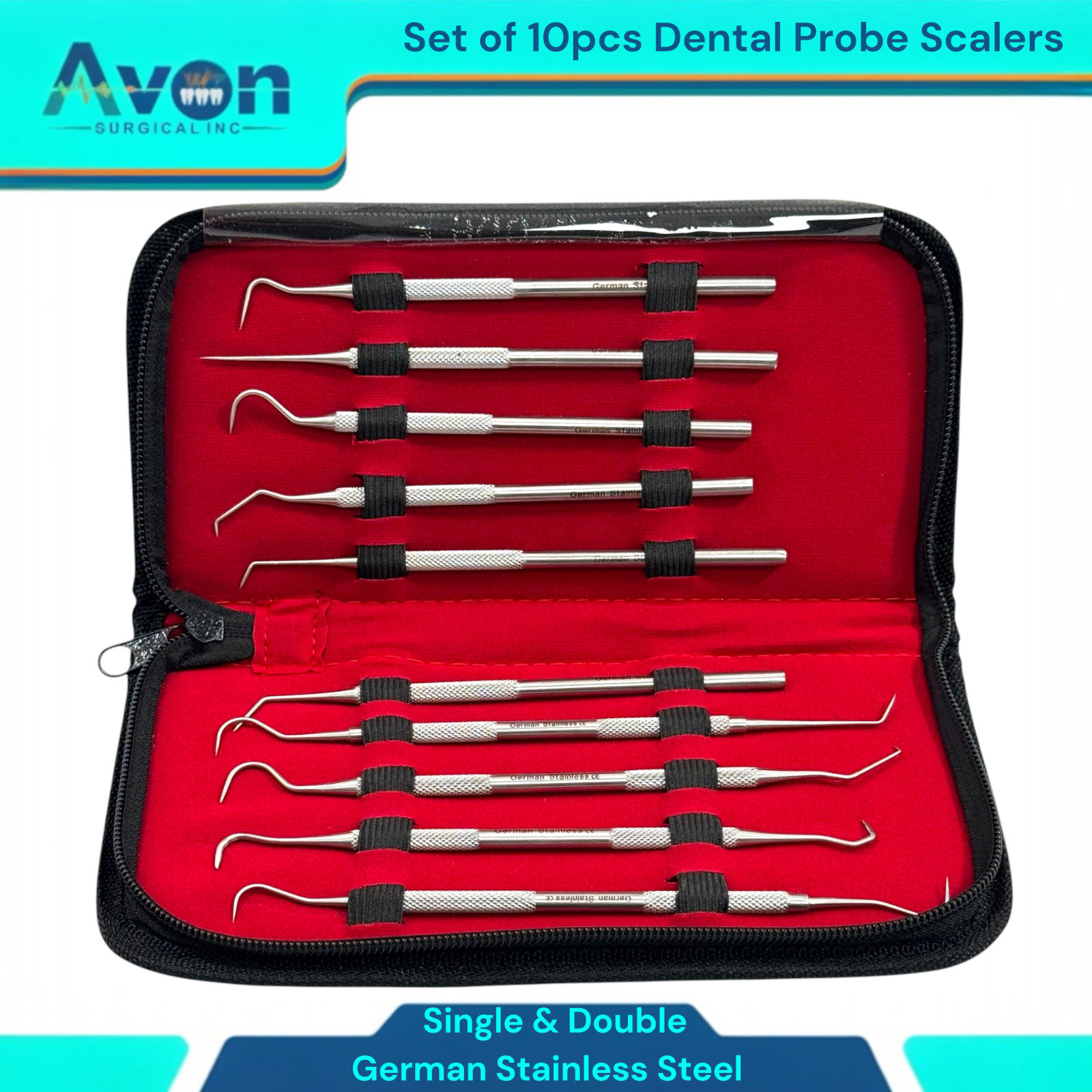 Single & Double Ended Scaler Picks – Precision Dental Hygiene Probes – 10 Pack