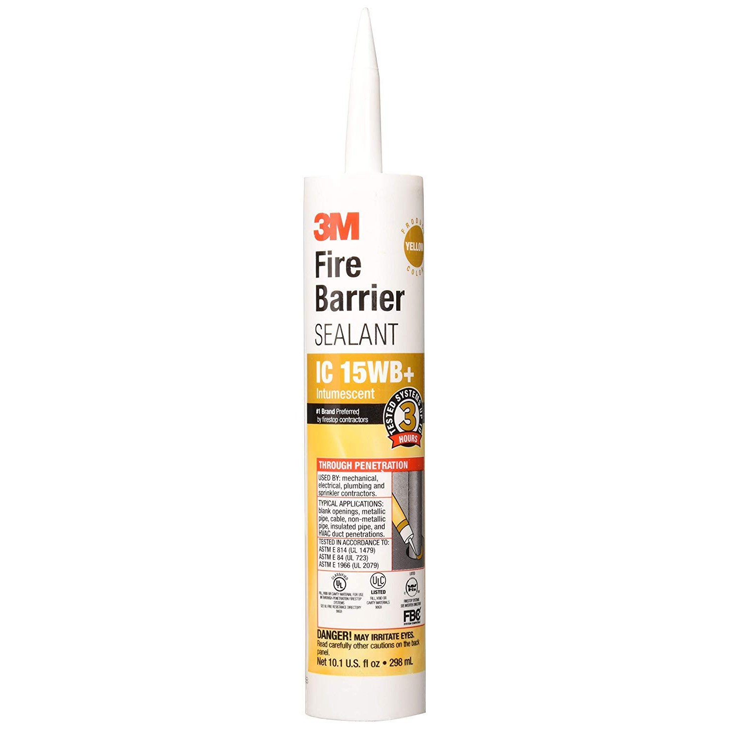 3M Fire Barrier Sealant: 10.1 fl. oz. cartridge / 3 hour (Yellow)